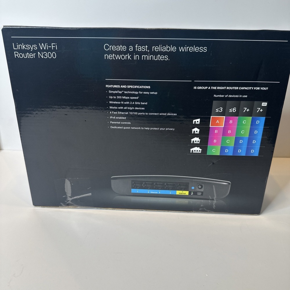 Cisco Linksys X2000 N300 All-in-One Wi-Fi Router w/ ADSL2+Modem 3-Port 10/100 - Picture 3 of 8